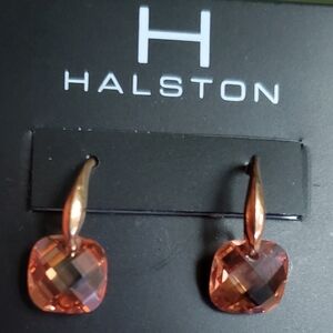 H by Halston Brown Faceted Gemstone Earrings - NWT